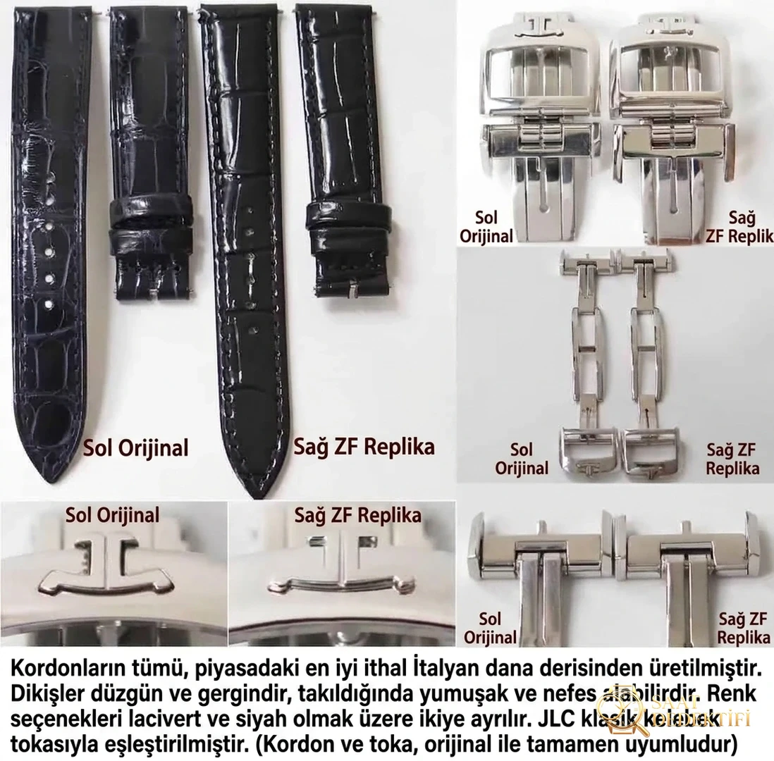 Karşılaştırmalı inceleme: ZF Factory [Kadın] Jaeger-LeCoultre Rendez-Vous serisi 3468480 deri kayışlı klasik saat - Bilekte Duruş ve Kasa Orantısı