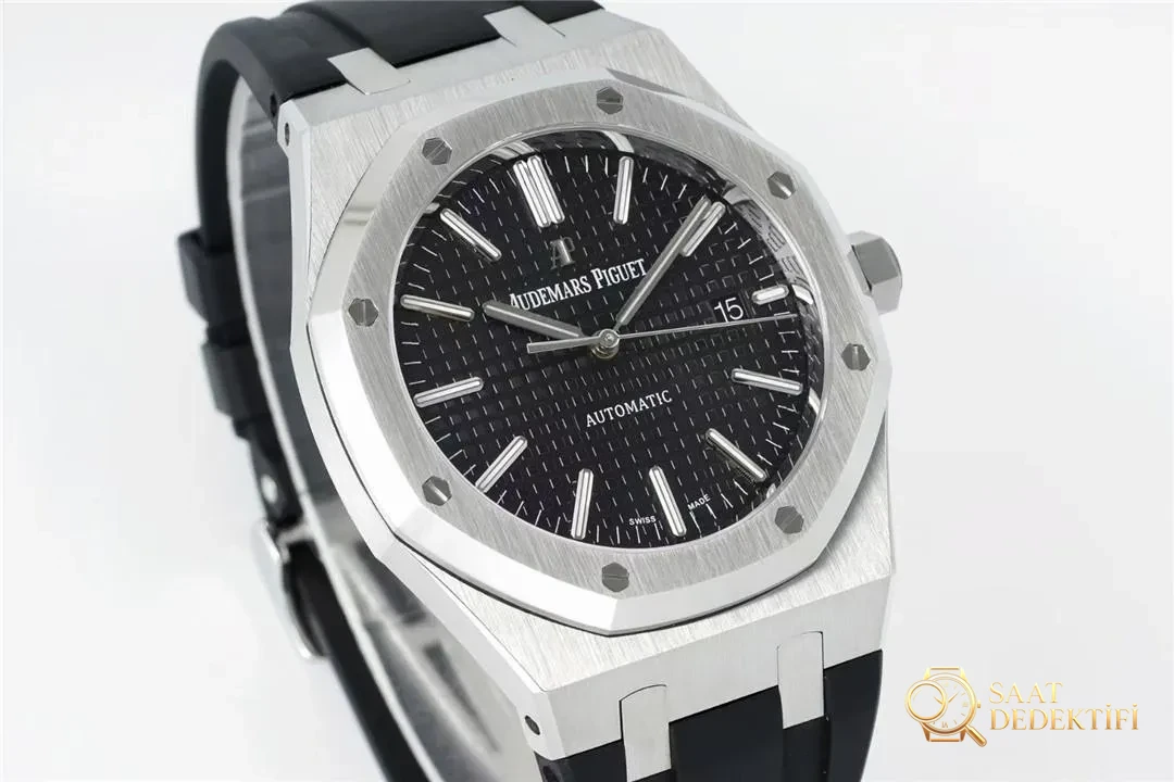 Kauçuk kayışlı APS Factory Audemars Piguet 15400 entegre 3120 mekanizma V3 işçilik incelemesi - Kadran Detayı ve Bezel İşçiliği