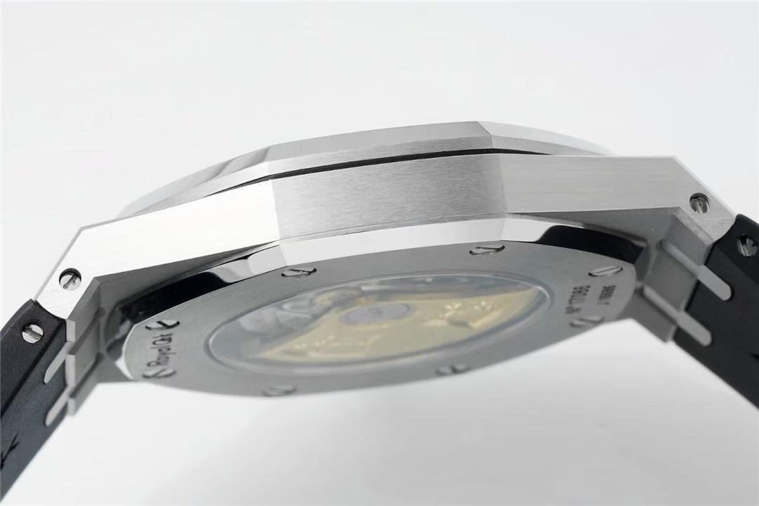 Kauçuk kayışlı APS Factory Audemars Piguet 15400 entegre 3120 mekanizma V3 işçilik incelemesi — 7. fotoğraf