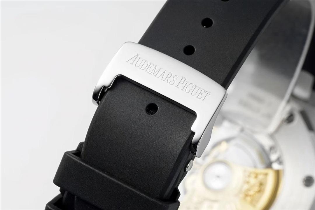 Kauçuk kayışlı APS Factory Audemars Piguet 15400 entegre 3120 mekanizma V3 işçilik incelemesi — 9. fotoğraf