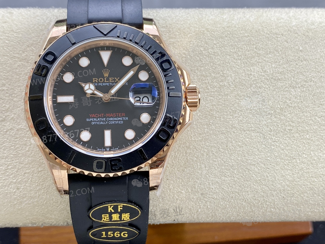 KING Factory KF Factory Replika Rolex Altın Yacht-Master Ağırlıklandırılmış Tam Ağırlık Versiyonu 154 Gram 174 Gram — 1. fotoğraf