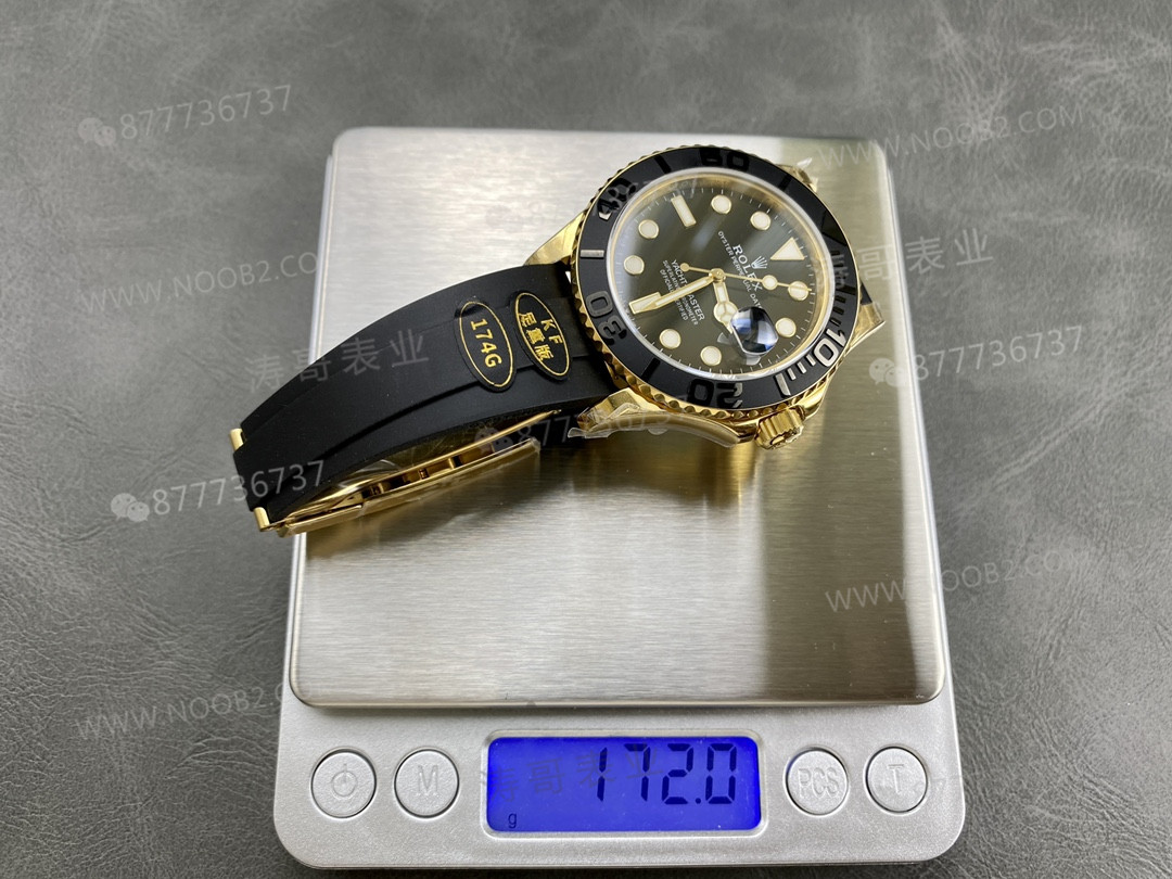 KING Factory KF Factory Replika Rolex Altın Yacht-Master Ağırlıklandırılmış Tam Ağırlık Versiyonu 154 Gram 174 Gram — 13. fotoğraf
