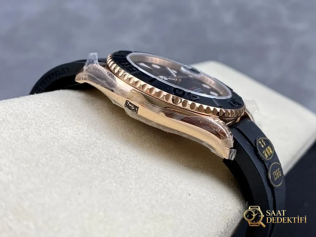 KING Factory KF Factory Replika Rolex Altın Yacht-Master Ağırlıklandırılmış Tam Ağırlık Versiyonu 154 Gram 174 Gram - Bilezik, Toka ve Klips Mekanizması