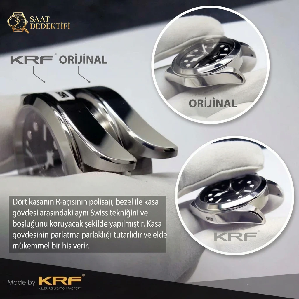 KRF Factory Replika Tudor Black Bay M79500 uniseks 36 mm saat gerçek-replika karşılaştırması ve orijinal incelemesi - Bilekte Duruş ve Kasa Orantısı