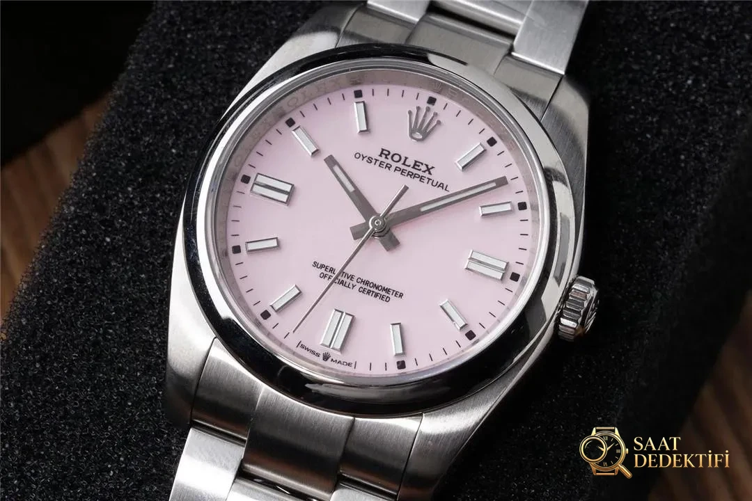 KRF Factory Rolex Oyster Perpetual 126000 pembe kadran 36 mm kalitesi nasıl? - Kasa Profili ve Kurma Kolu İncelemesi