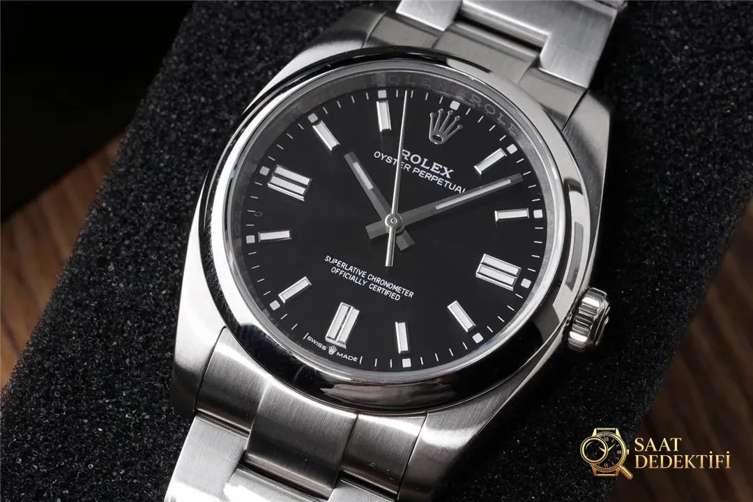 KRF Factory Rolex Oyster Perpetual 126000 siyah kadran 36 mm nereden alınır? - Kasa Profili ve Kurma Kolu İncelemesi