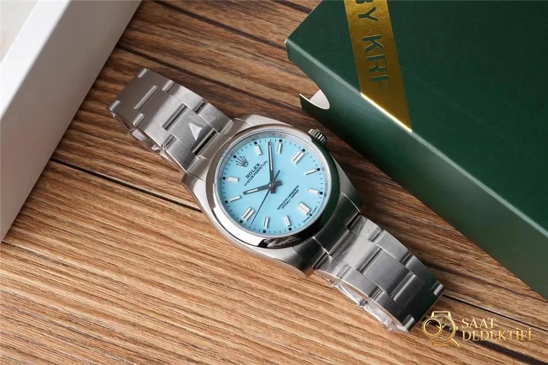 KRF Factory Rolex Oyster Perpetual 126000 Turkuaz Kadranlı 36 mm İşçilik Detayları İyi mi? - Kadran Detayı ve Bezel İşçiliği