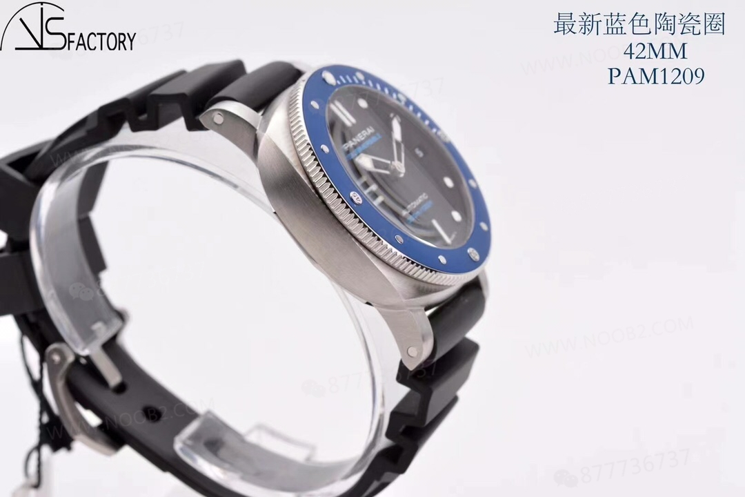 Küçük Kasa Çaplı Panerai: VS Factory 1209 Küçük Mavi Hayalet 42 mm Seramik Bezelli Saat — 6. fotoğraf