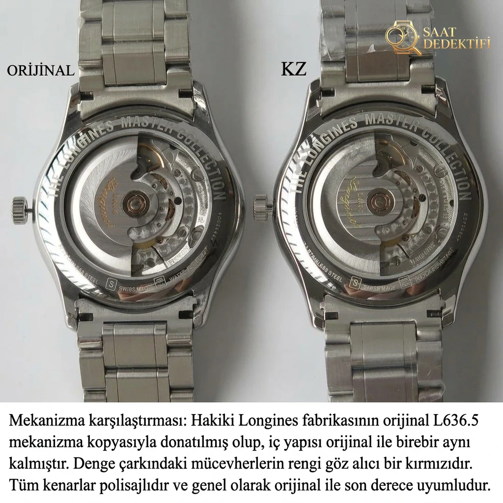 KZ Factory Longines Master Collection çift takvim eta2836 serisi L2.755.4.78.6 orijinal karşılaştırmalı detaylı inceleme - Tepe Koruması ve Ayar Fonksiyonu