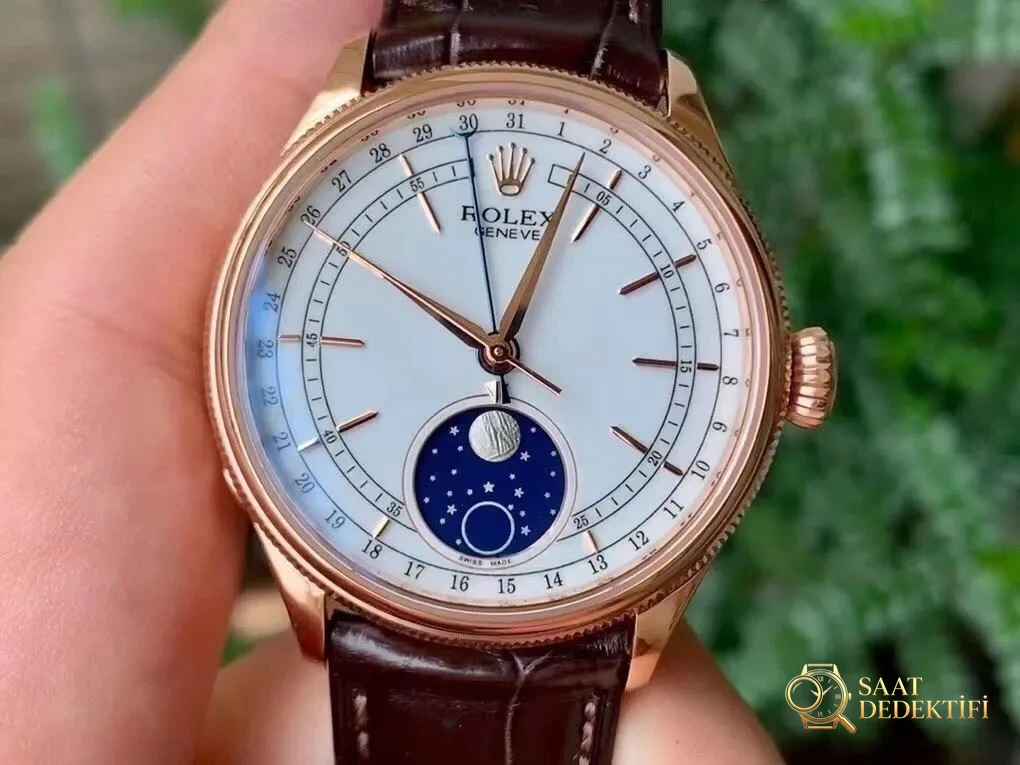 KZ Factory Rolex Cellini Moonphase Gerçek Çekim İncelemesi - Kadran Detayı ve Bezel İşçiliği