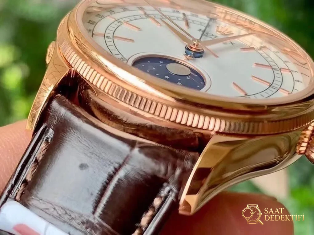 KZ Factory Rolex Cellini Moonphase Gerçek Çekim İncelemesi - Arka Kapak ve Mekanizma Detayı