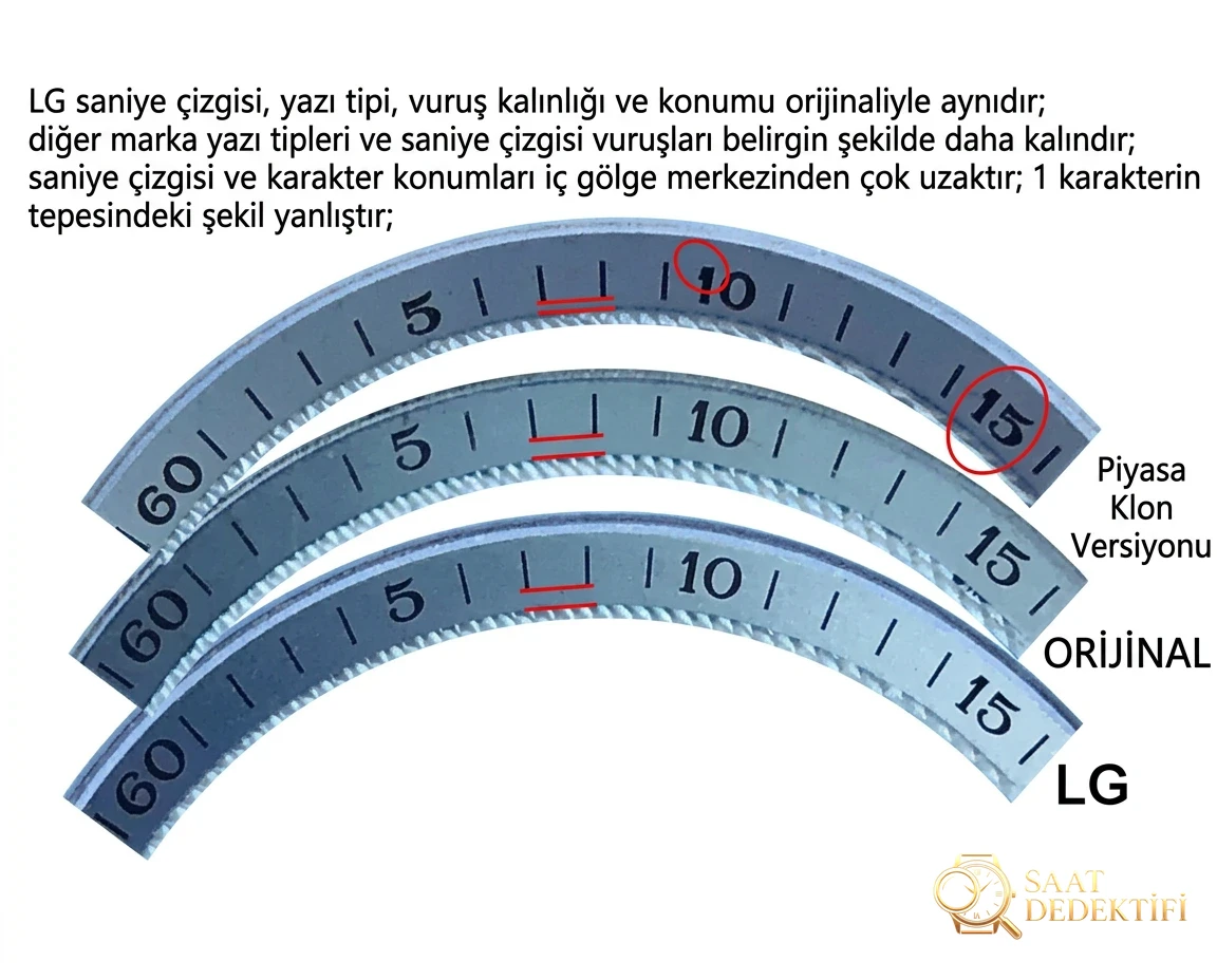 LG Factory Longines Master Collection çift takvim: orijinal ve diğer versiyonlarla ayrıntılı karşılaştırma ve söküm - Klips Kilidi ve Lazer Damgalar