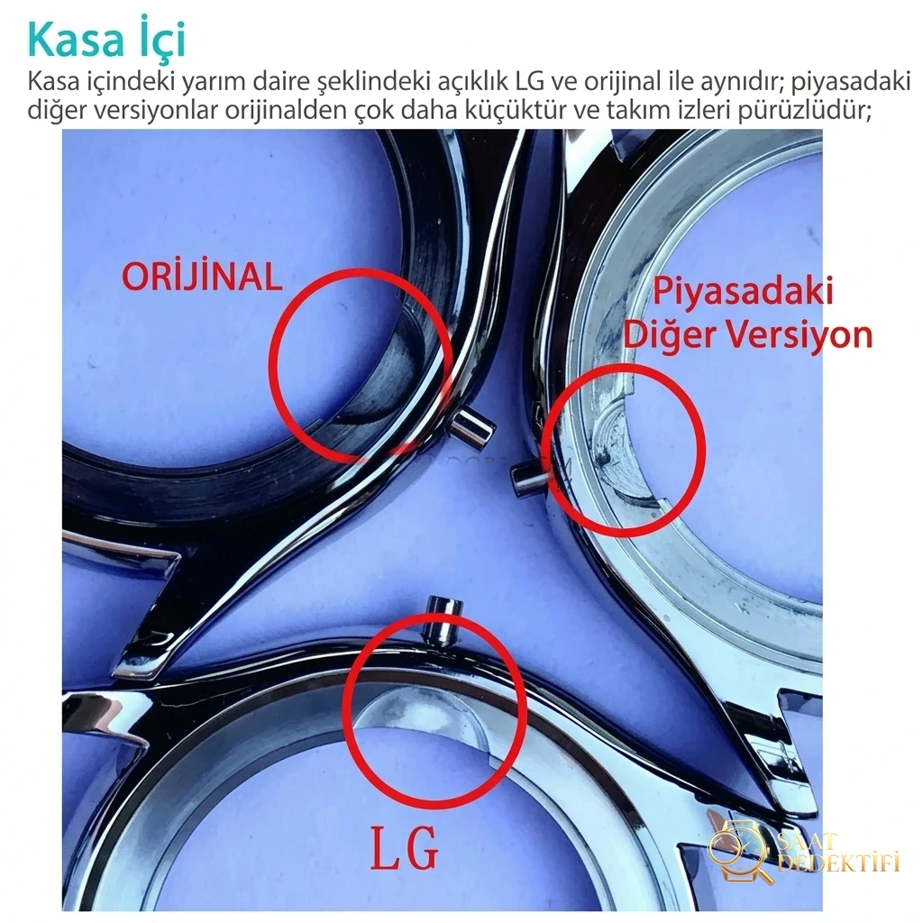 LG Factory Longines Master Collection çift takvim: orijinal ve diğer versiyonlarla ayrıntılı karşılaştırma ve söküm - Fosfor ve Super-LumiNova Gece Görünümü