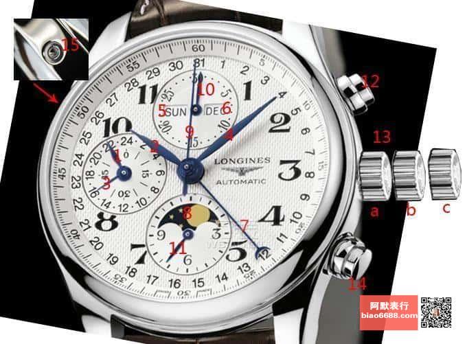 Longines sekiz ibreli ay evresi kullanım kılavuzu: Longines Master Collection L2.673.4.78.6 (L26734786) kol saati — 4. fotoğraf