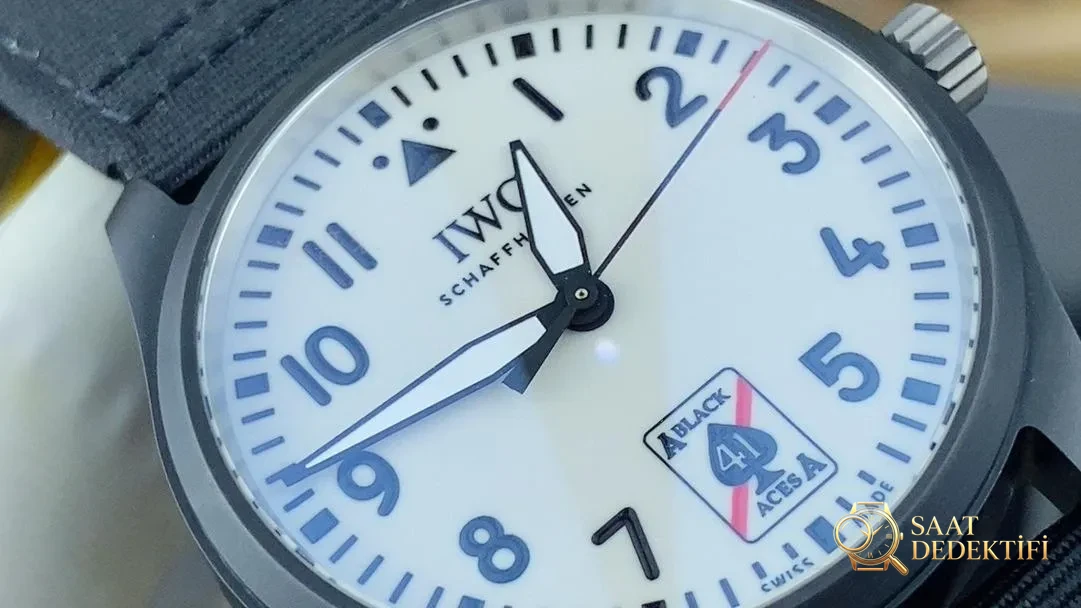M+ fabrikası IWC Maça Ası 41. Yıl V2 versiyonu güçlü lume özelliğiyle alınmaya değer mi? - Makro Kadran ve İndeks İşçiliği