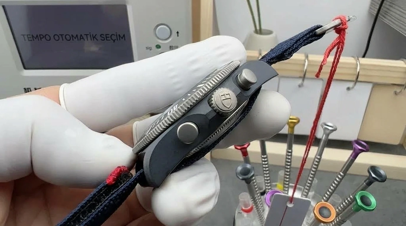 M+ fabrikasının Tudor Pelagos FXD profesyonel bisiklet versiyonu kronograf saatinin detay işçiliği nasıl? - Makro Kadran ve İndeks İşçiliği