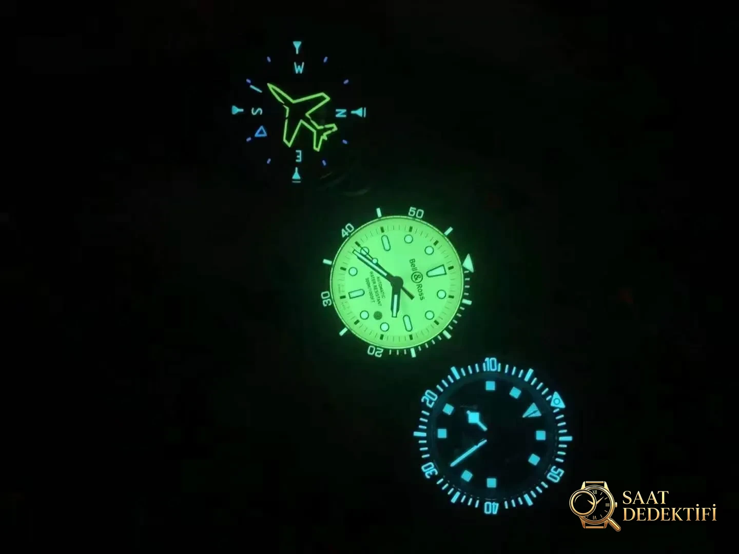 M+ Factory Replika Bell Ross BR03 Gyrocompass Seramik Saat - Arka Kapak ve Mekanizma Detayı