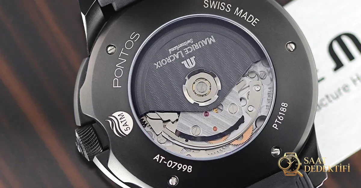 Maurice Lacroix Pontos Automatic Kronograf kalibre ML112 ve kasa arkası