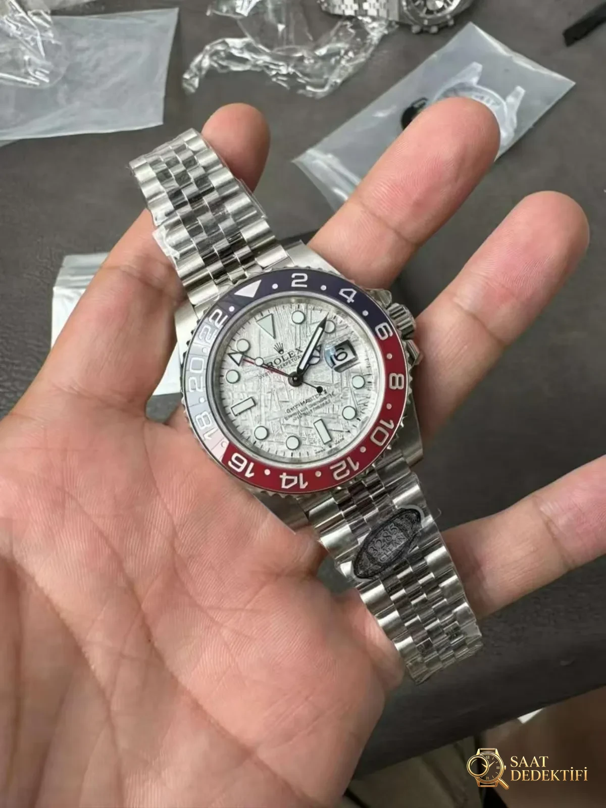 Meteorit Kadranlı En İyi Super Clone GMT-Master II - Kadran Detayı ve Bezel İşçiliği