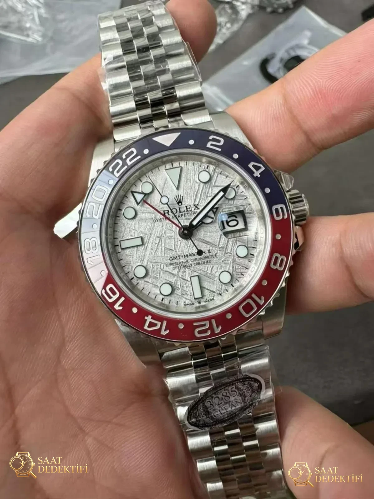 Meteorit Kadranlı En İyi Super Clone GMT-Master II - Kasa Profili ve Kurma Kolu İncelemesi