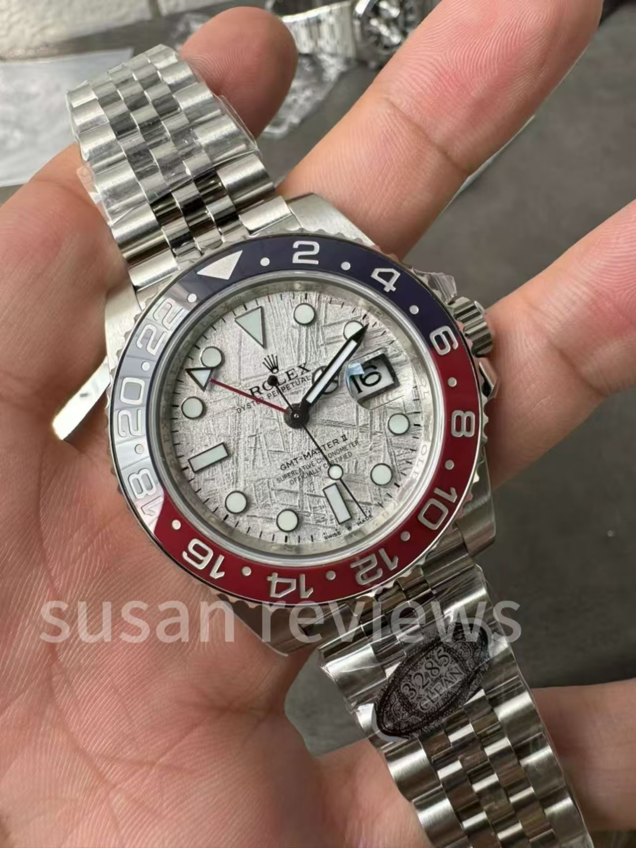 Meteorit Kadranlı En İyi Super Clone GMT-Master II — 6. fotoğraf