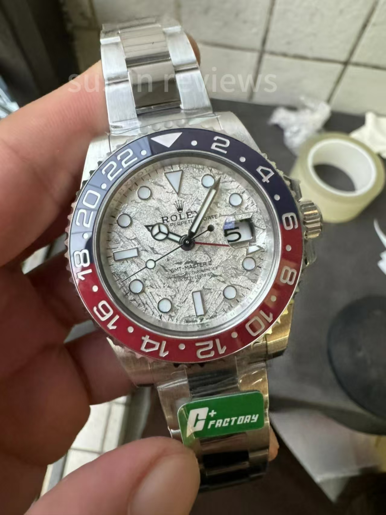 Meteorit Kadranlı En İyi Super Clone GMT-Master II — 14. fotoğraf