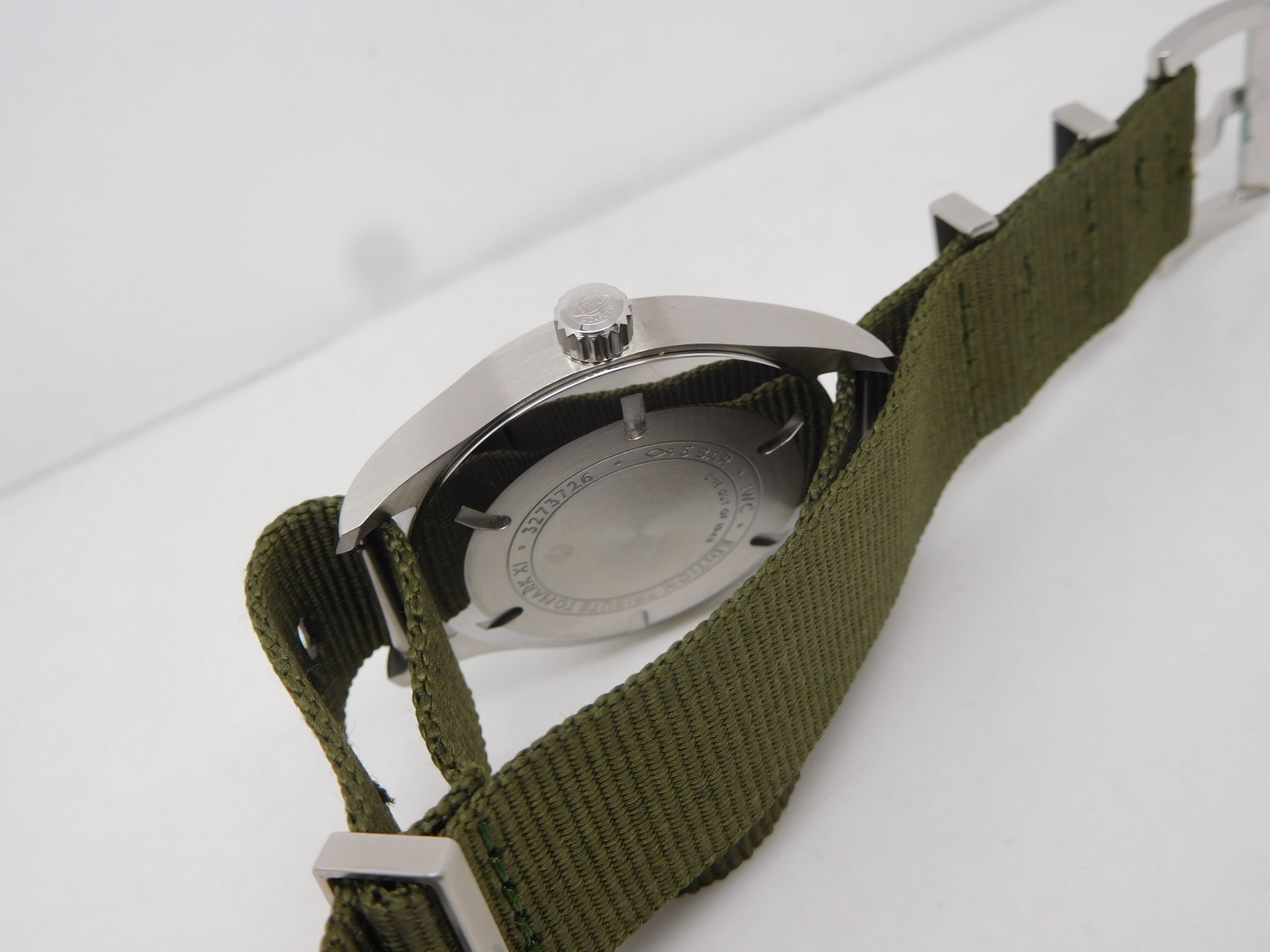 Replika IWC Mark XI Yeşil Naylon Kayış
