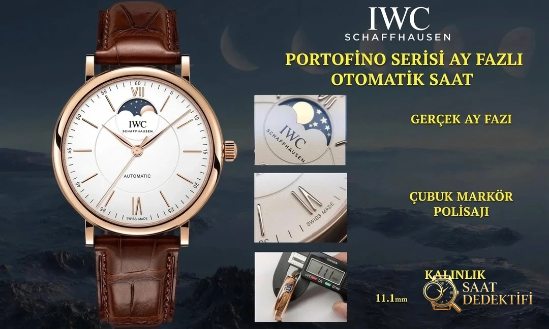 MKS Factory IWC Portofino Ay Evreli Kol Saati iw459401 Nasıl? - Kadran Detayı ve Bezel İşçiliği