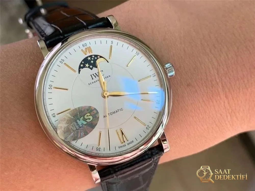MKS Factory IWC Portofino Ay Evresi «Özel Üretim 35800 Mekanizma» İşçilik İncelemesi - Kadran Detayı ve Bezel İşçiliği