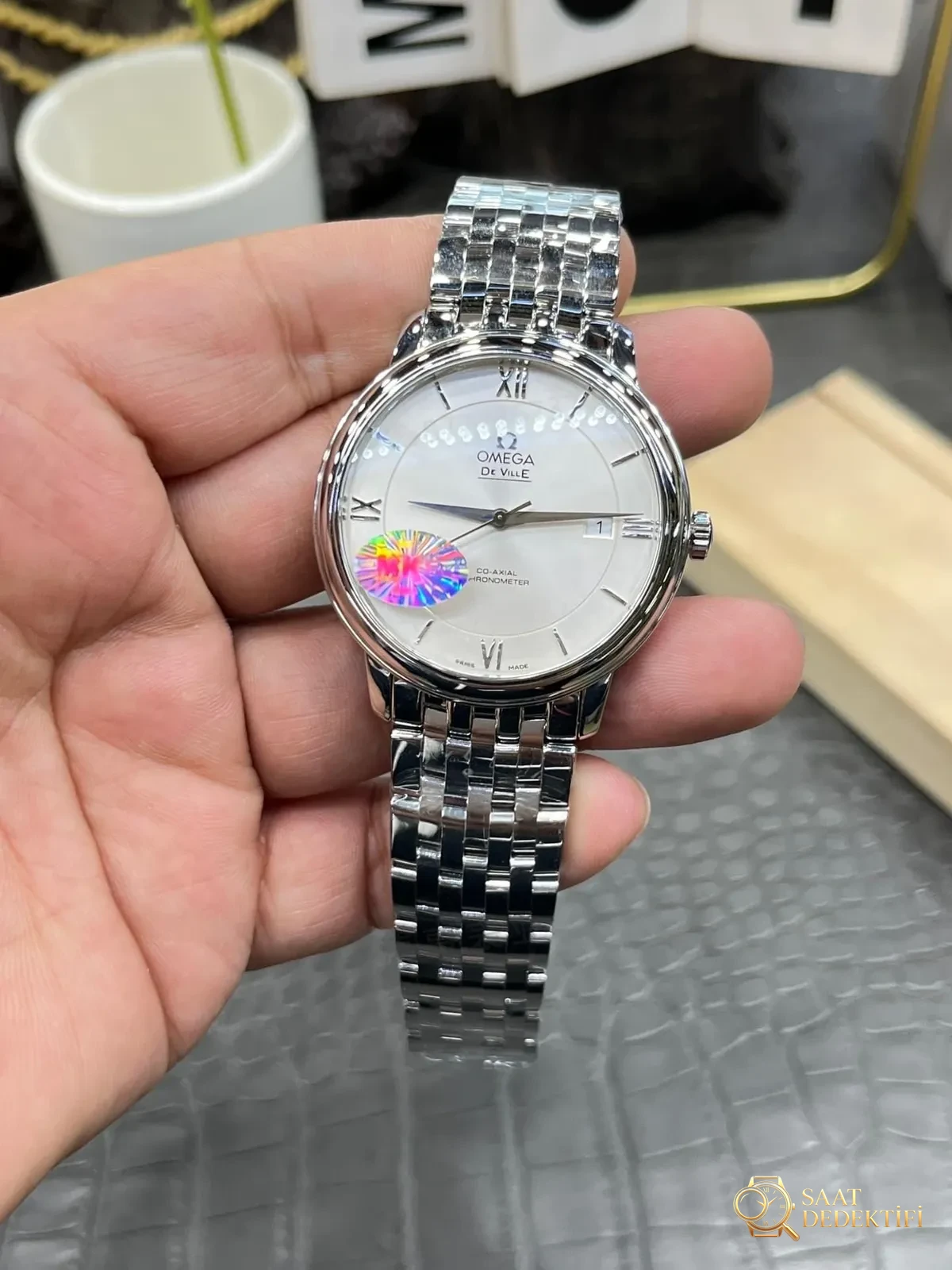 MKS Factory Omega De Ville klasik saat 9015 mekanizmalı replika nasıl? Almaya değer mi? - Kadran Detayı ve Bezel İşçiliği