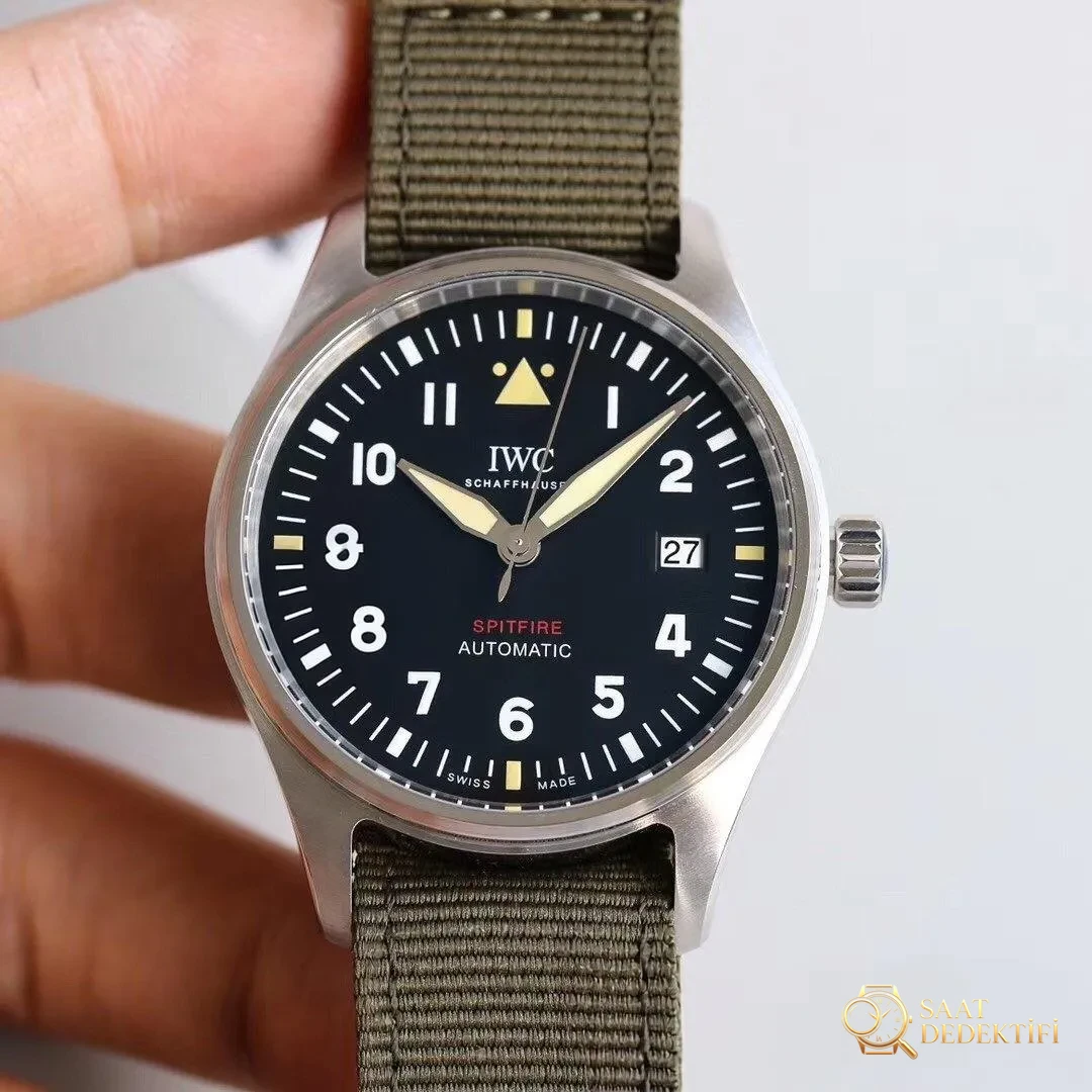 MKS Yeni IWC Spitfire Serisi IW326801 Pilot Saati Replika İncelemesi - Kadran Detayı ve Bezel İşçiliği