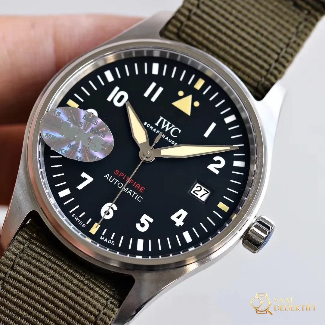 MKS Yeni IWC Spitfire Serisi IW326801 Pilot Saati Replika İncelemesi - Kasa Profili ve Kurma Kolu İncelemesi