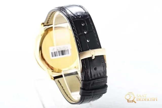 Omega De Ville Siyah Deri Kayış