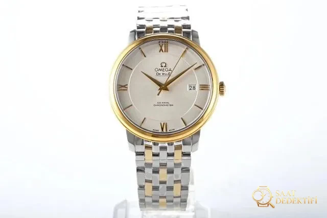 İki Renk Sarı Altın Omega Saat