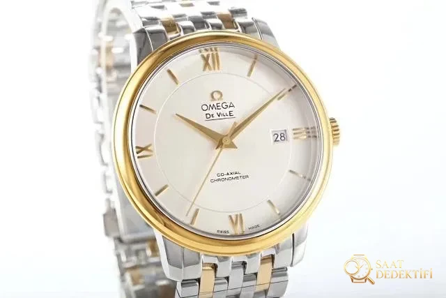 İki Renk Sarı Altın Omega Saat 1