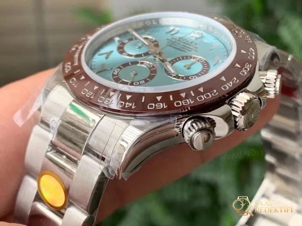 N Factory 4130 Rolex buz mavisi Daytona Orta Doğu Dubai limited edition saat incelemesi - Makro Kadran ve İndeks İşçiliği