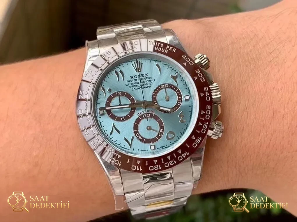 N Factory 4130 Rolex buz mavisi Daytona Orta Doğu Dubai limited edition saat incelemesi - Mekanizma Zemberek ve Balans Detayı