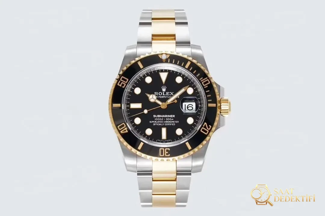 N Factory gençlik versiyonu Rolex iki renkli altın siyah Submariner iyi yapılmış mı? - Kasa Profili ve Kurma Kolu İncelemesi
