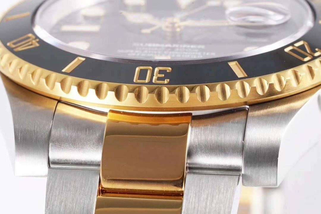 N Factory gençlik versiyonu Rolex iki renkli altın siyah Submariner iyi yapılmış mı? — 9. fotoğraf