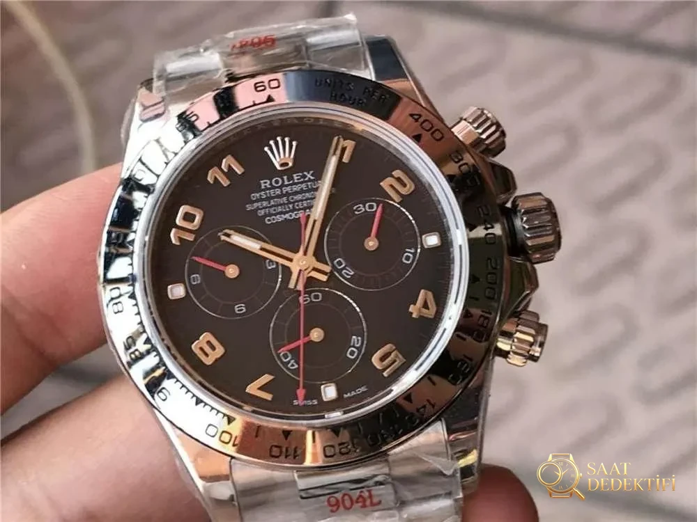 N Factory Rolex 4130 Daytona 116509 «Schwarzes Zifferblatt, rote Stunden- und Minutenzeiger» Bewertung der Verarbeitung – 11.11 Stock Real Shot – Gehäuseprofil und Kronenbewertung