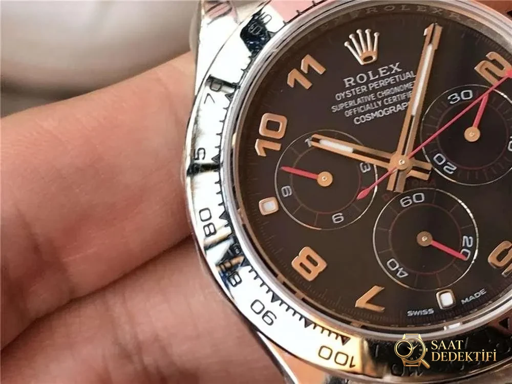 N Factory Rolex 4130 Daytona 116509 «Schwarzes Zifferblatt, rote Stunden- und Minutenzeiger» Überprüfung der Verarbeitung – 11.11 Stock Real Shot – Mechanismus, Antriebsfeder und Unruhdetails