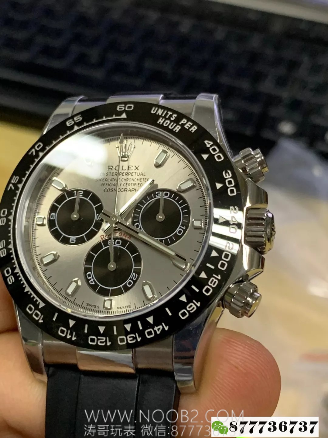 N Factory Rolex 4130 Daytona beyaz altın modelinin yepyeni V3 versiyonu "gri kadranlı panda Daytona" replika saatinde hangi noktalar geliştirildi? — 2. fotoğraf
