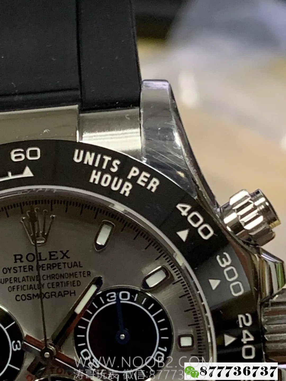 N Factory Rolex 4130 Daytona beyaz altın modelinin yepyeni V3 versiyonu "gri kadranlı panda Daytona" replika saatinde hangi noktalar geliştirildi? — 6. fotoğraf