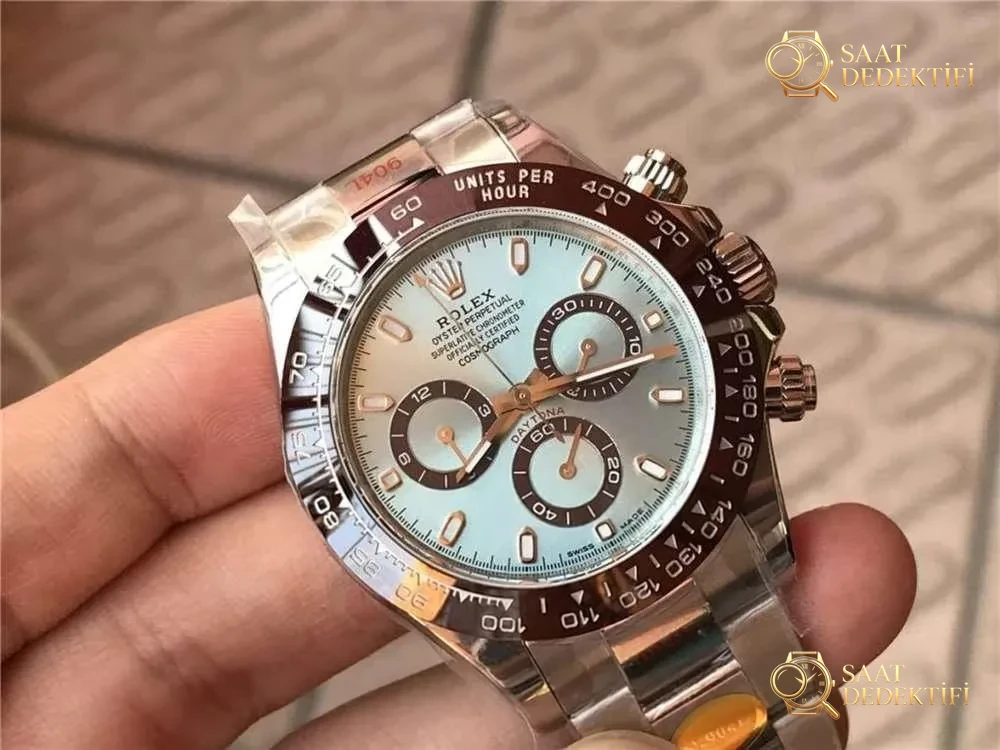 N Factory Rolex buz mavisi Daytona "4130 mekanizma" işçilik incelemesi - 11.11 stoktan gerçek çekim - görsel 2
