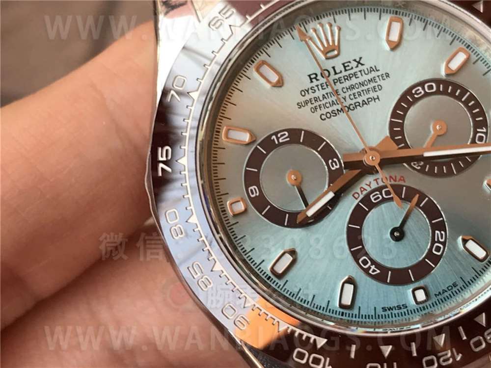N Factory Rolex buz mavisi Daytona "4130 mekanizma" işçilik incelemesi - 11.11 stoktan gerçek çekim — 5. fotoğraf