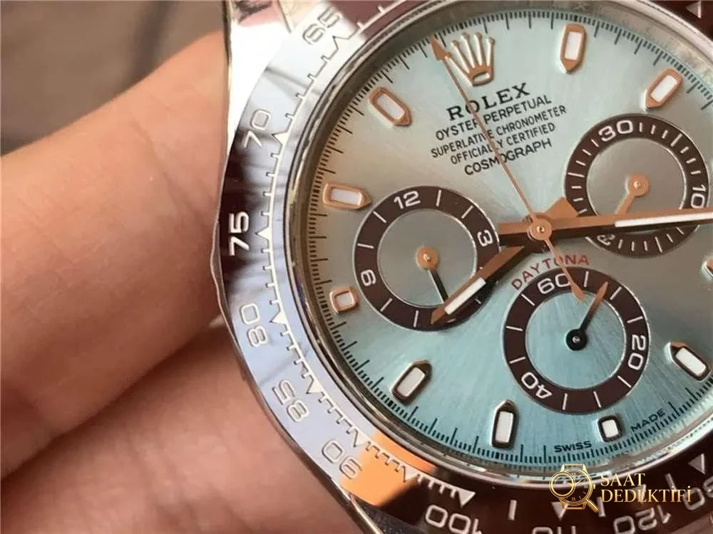 N Factory Rolex buz mavisi Daytona "4130 mekanizma" işçilik incelemesi - 11.11 stoktan gerçek çekim - görsel 4