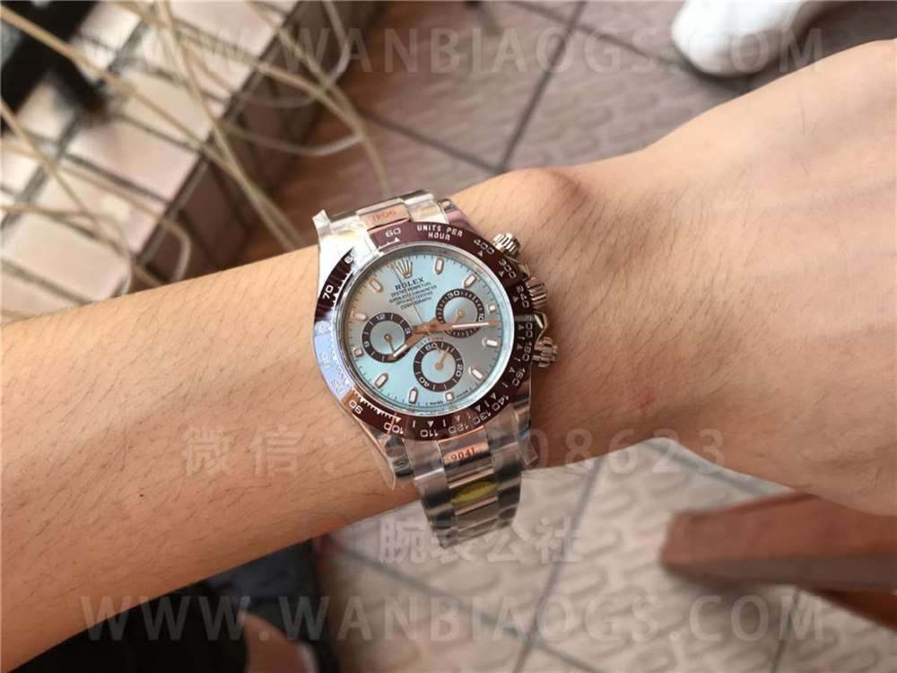 N Factory Rolex buz mavisi Daytona "4130 mekanizma" işçilik incelemesi - 11.11 stoktan gerçek çekim — 11. fotoğraf