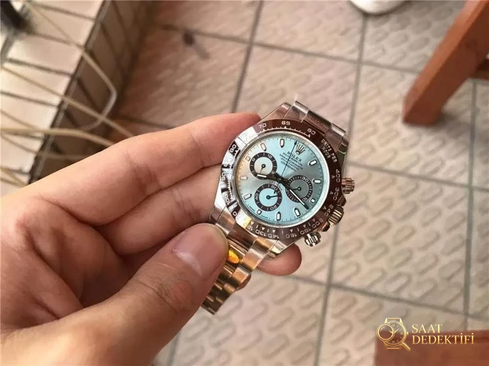 N Factory Rolex buz mavisi Daytona "4130 mekanizma" işçilik incelemesi - 11.11 stoktan gerçek çekim - görsel 11