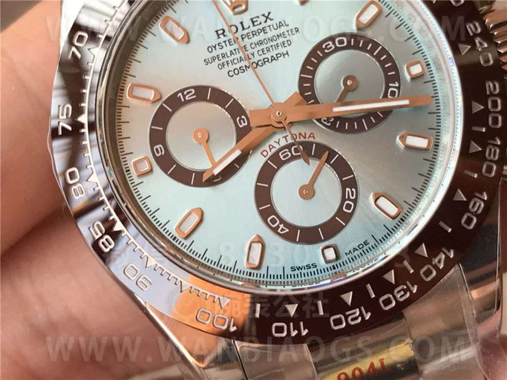 N Factory Rolex buz mavisi Daytona "4130 mekanizma" işçilik incelemesi - 11.11 stoktan gerçek çekim — 13. fotoğraf
