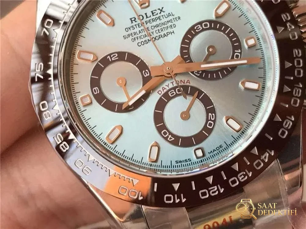 N Factory Rolex buz mavisi Daytona "4130 mekanizma" işçilik incelemesi - 11.11 stoktan gerçek çekim - görsel 12